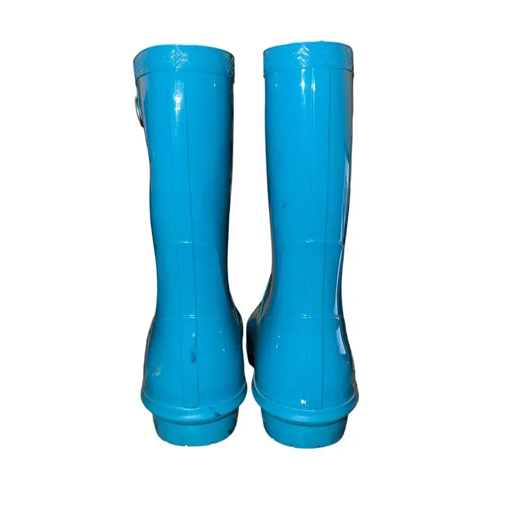 Ugg Australia Sienna Rain Boots Women’s Size 11 Blue Rubber Shearling Insole